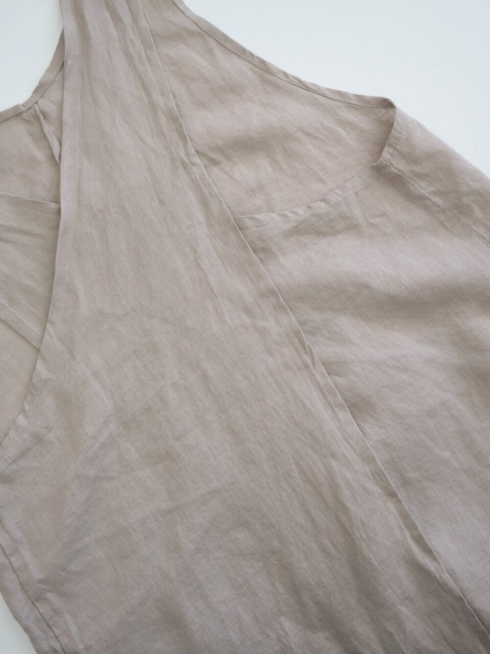FLAX Open Cross Back Linen Apron Dress | S - Picture 5 of 7